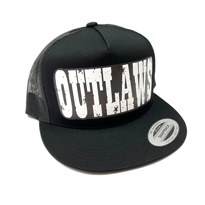 Outlaws TEXT Trucker Black
